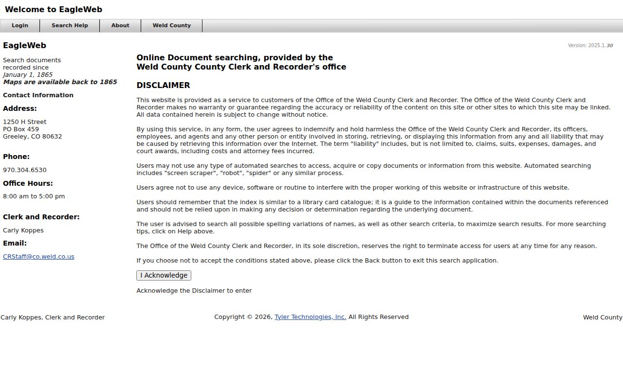 Northglenn previous residents Weld County recorder search